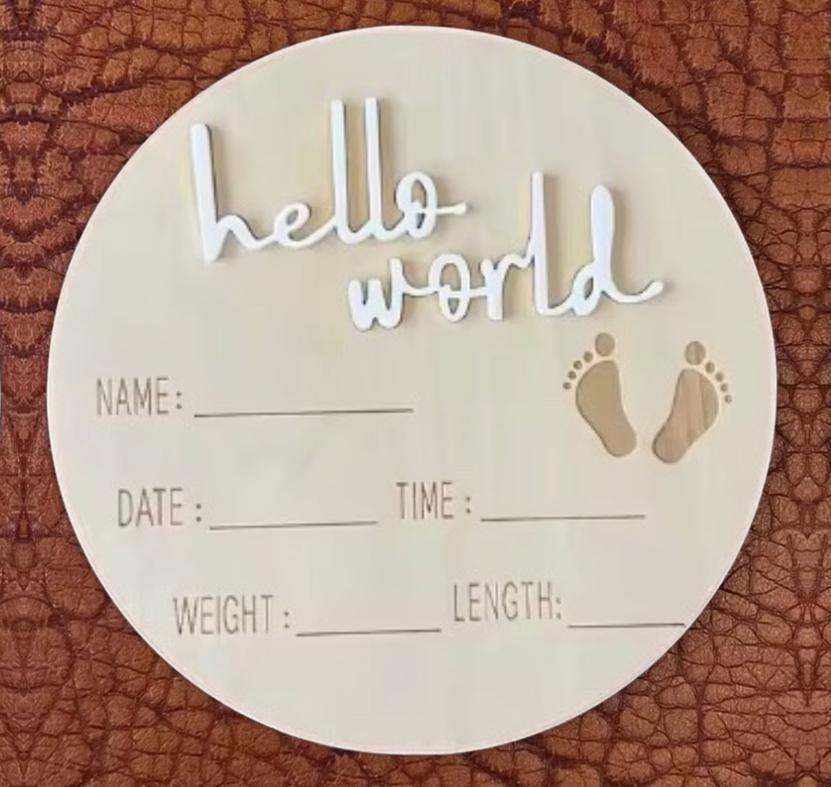 Wood Announcement Sign